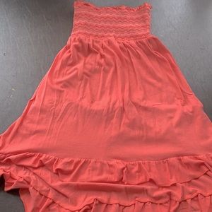 Strapless coral dress 🪸